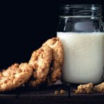 filled mason jar and cookies